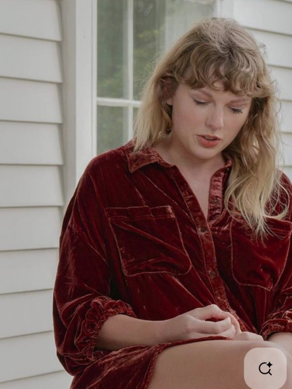 Free People Lux Velvet Shirt Dress (XS) Red Rust Taylor Swift